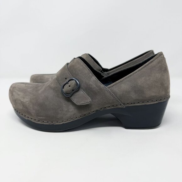 Dansko Gray Suede Closed Back Clogs Comfort Shoes Size EU 41/US Size 10.5-11 EUC - Picture 3 of 10